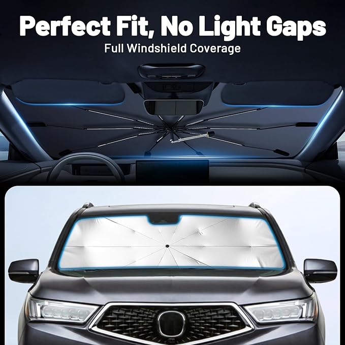 Car Windshield Sun Shade for Audi A4 A5&S5 RS5 2018-2026 –[Reflective Coated Fabric] Sunshade Umbrella for Front Window, Car Shades Sun Visor Keep Car Cool and Protects Interior, 1:1 Exact Fit