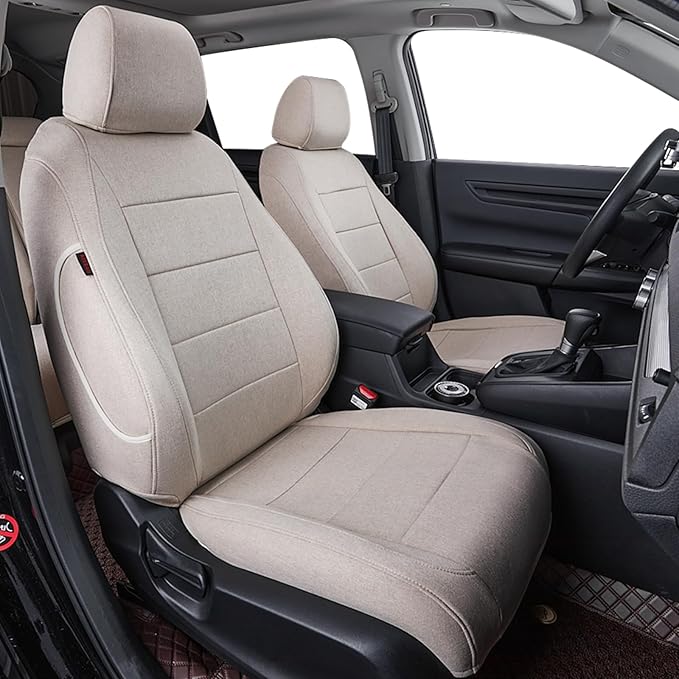 Coverdram Custom Seat Covers Compatible with Select Toyota RAV4 LE 2013 2014 2015 2016 2017 2018 Models (Beige,Full Set)