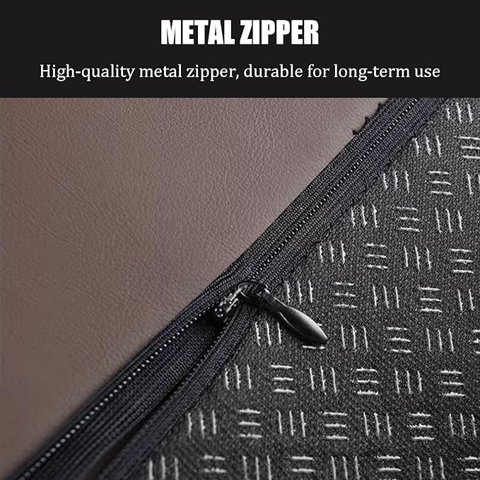 Car Armrest Cover Pad for Audi Q3 F3 2018 2019 2020 2021 2022 2023 2024 2025 Premium Leather Center Console Armrest Cushion Pad Anti-Scratch Waterproof Auto Interior Accessories Orange Style