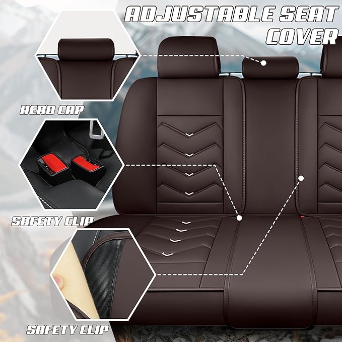Car Seat Covers Fit for Infiniti g37 2000-2026, Stylish Sport Seat Covers, Waterproof Wear-Resistant Premium Nappa Leather Car Seat Cover.(Full Set/Coffee Color)