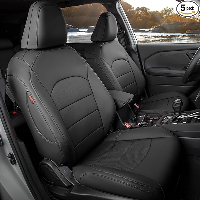coverdream Forester Seat Covers Full Set for 2025 2026 Subaru Forester Base,Limited,Premium,Sport,Touring,Fully Covered,Luxury Waterproof Car Seat Protector SUV Seat Cushion(Black)