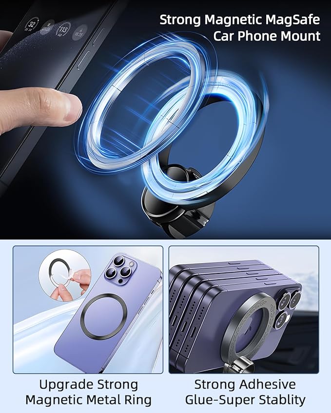 PZK Car Phone Mount for L-EXUS RX 350/ RX 450h 2010 2011 2012 2013 2014 2015 Accessories Custom Air Vent Compatible with Magsafe Car Phone Holder 360° Rotation Cell Phone Automobile Cradles