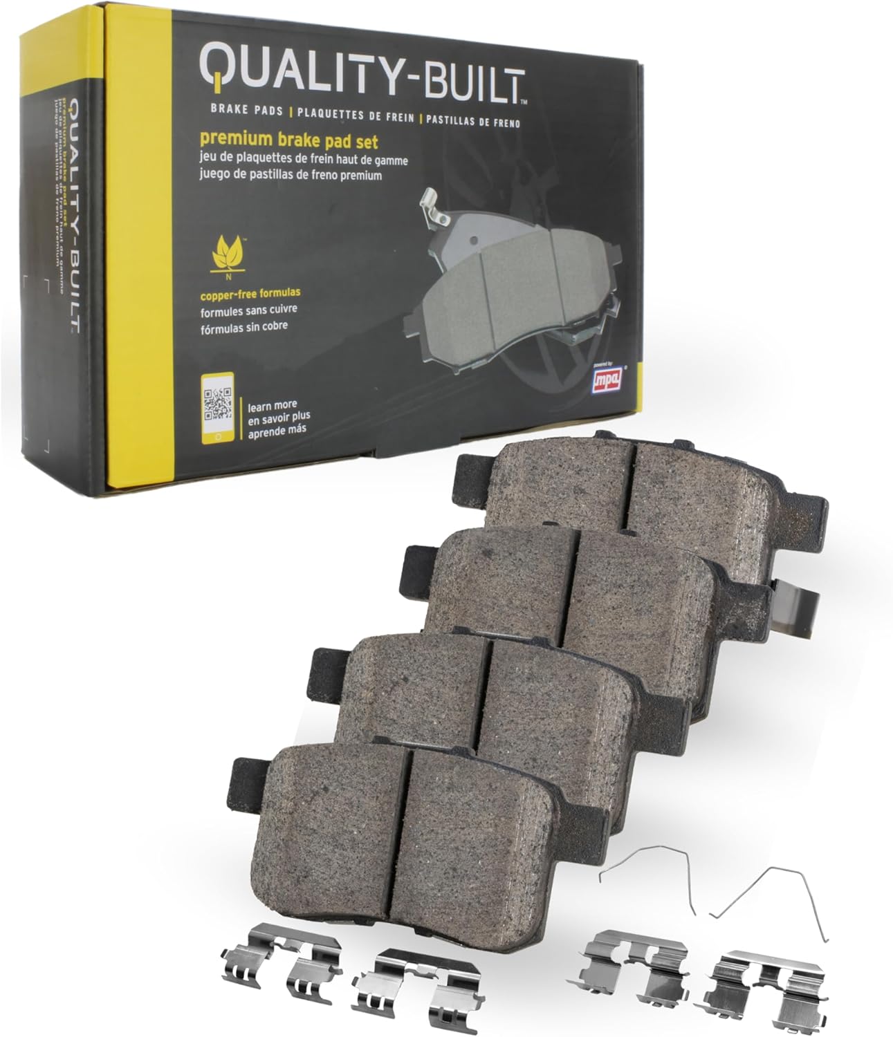 Premium Semi-Metallic Rear Brake Pads (1001-0667M) Compatible with Ford Explorer 2001-1995, Explorer Sport 2003-2001, Explorer Sport Trac 2005-2001, Ranger 2002-1998 & More