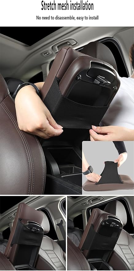 Car Armrest Cover Pad for BMW X3 E83 2004 2005 2006 2007 2008 2009 2010 Premium Leather Center Console Armrest Cushion Pad Anti-Scratch Waterproof Auto Interior Accessories Red Style