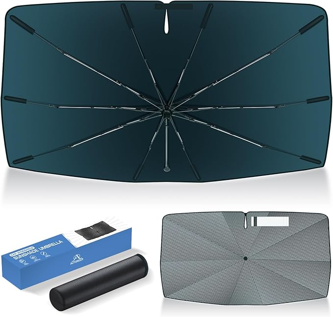 Autorder Windshield Sun Shade Umbrella for 2016-2026 Honda Pilot Accessories,Upgraded Ice Crystal Material,Easy Setup Umbrella Sunshade for Car Windshield,100% Sun Blocking