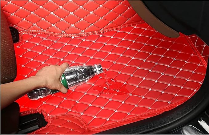 Custome Car Mats Accessories All Weather Floor mats Compatible with Automotive Floor Mats Passenger car mats (Black Gold)