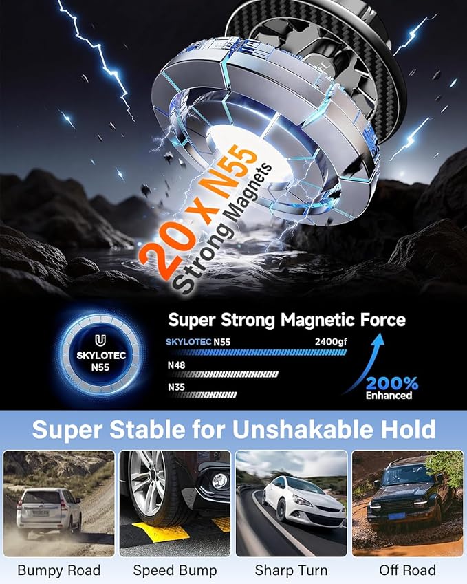 Magnetic Phone Mount for Cadillac Lyriq 2023-2025 Accessories, XT4 2024 2025, CT5 2025, Optiq 2025, 33-Inch Screen Fixed Clip, Cell Phone Base Automobile Cradles Magnets Phone Holder for MagSafe
