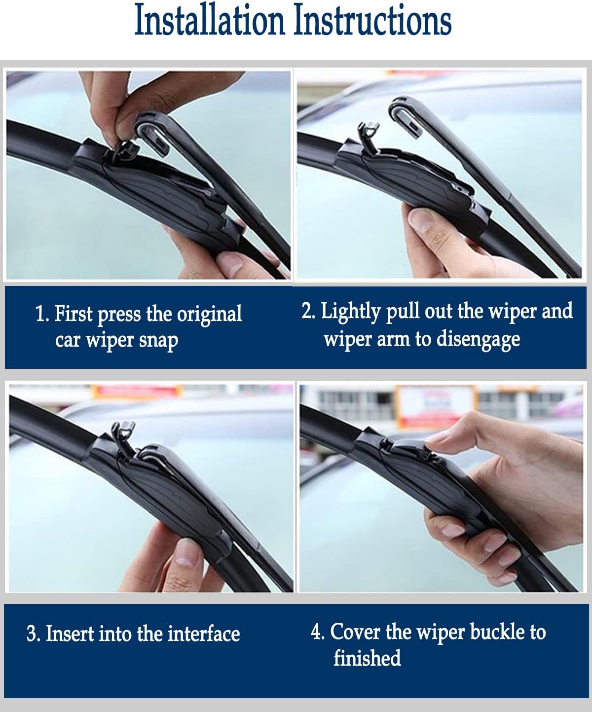 3 Wipers Set for Honda Odyssey 2005-2010, Windshield Wiper Blades Original Equipment Replacement Front and Rear- 26"/22"/14B" (Pack of 3) J- HOOK