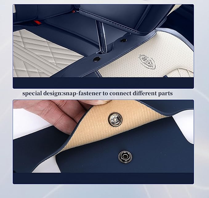 Premium Nappa Leatherette Car Seat Cover Set Custom Fit for Honda CR-V CRV 2000-2023 2024 2025 2026 Water-Proof Breathable Faux Leather Seat Cushion Protectors (Front 2 Seats,Red Line)