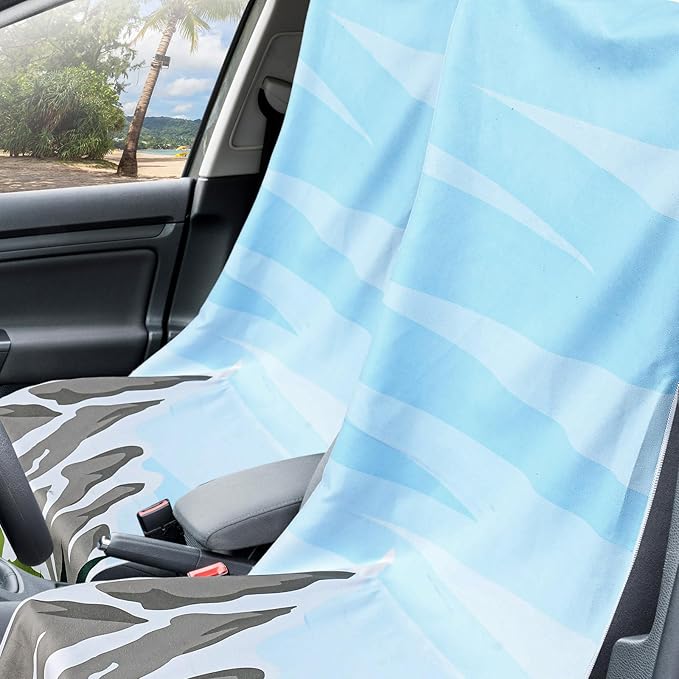 1 Pack Car Seat Towel Covers with Storage Bag 63 x 32 Inch Athletic Running Towel Seat Sweat Washable Non Slip Cover Gift for Car Outdoor Sport Activities (National Park 1)
