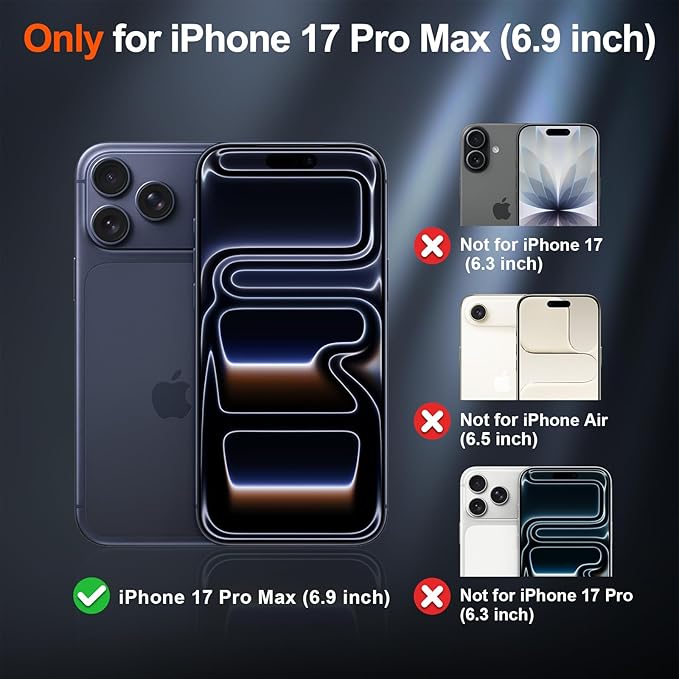 SUPFINE Magnetic for iPhone 17 Pro Max Case (Compatible with MagSafe)(Military Grade Drop Protection) Translucent Matte Shockproof with Anti-Fingerprint Phone Cover,Gray