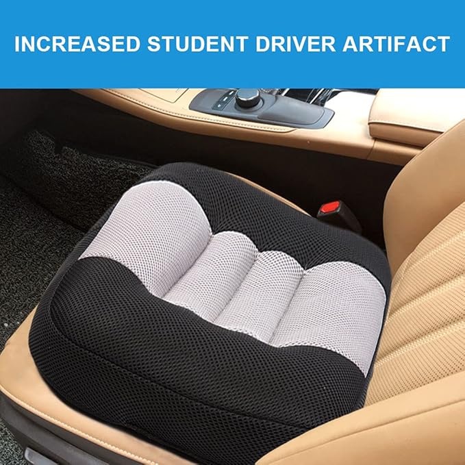 Srutirbo Car Booster Seat Cushion Heightening Height Boost Mat, Breathable Mesh Portable Car Seat Pad Angle Lift Seat for Car, Office,Home (Pure Navy)