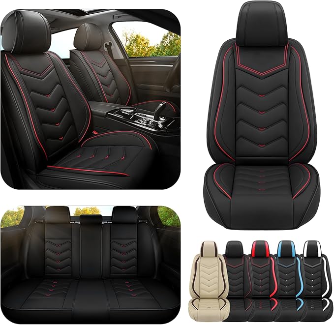 Car Seat Covers for Mercedes-Benz S-Class 2005-2026, Premium Nappa Leather Car Seat Cover, Stylish Sport Seat Covers， Automobile Seat Cover Sets.(Standard 5 Seats/Black)
