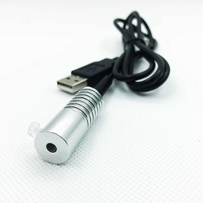 Side Glow Fiber Optic USB Light Source Illuminator Fiber lamp Light Source Guide Fiber LED Light Source 5V Fiber Small Light Source(White, 5mm)
