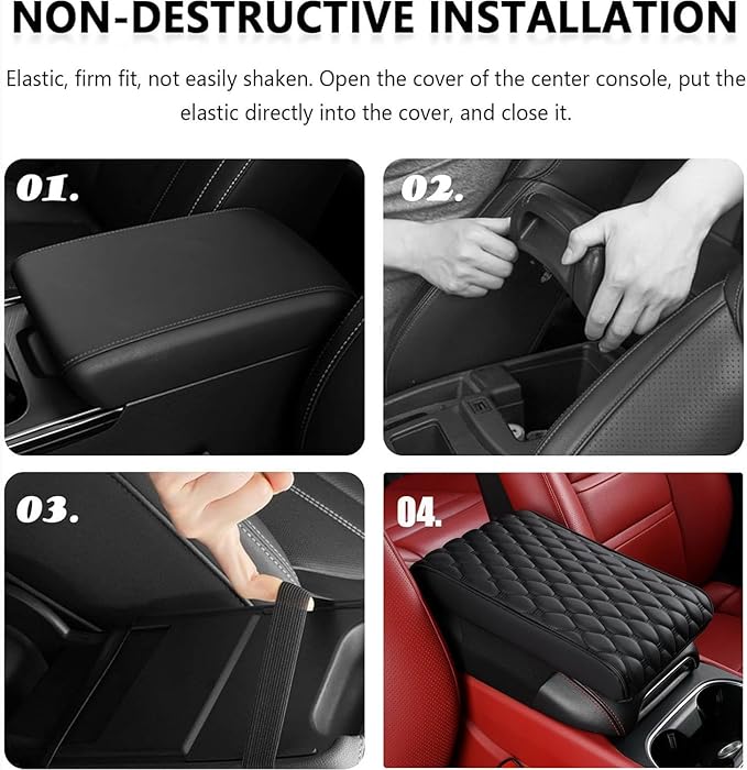 Auto Armrest Cushion Pads for Ford Ranger(1998-2002) Accessories Car Centre Console Armrest Pad Durable Material and Easy to Clean-is Waterproof and Anti-Scratch
