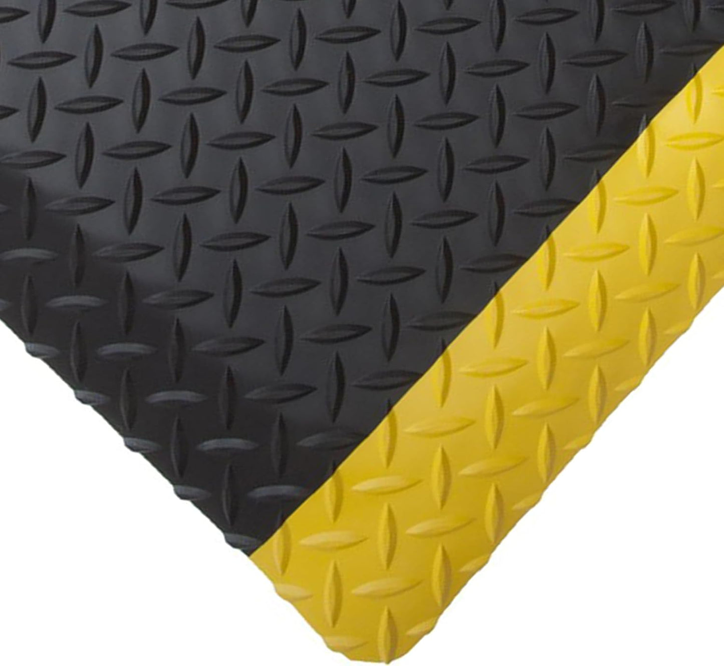 Rhino Mats, American Classic Diamond Anti-Fatigue Mats, Industrial Ergonomic Comfort Standing Mat for Work, Home, Garage, Office, Kitchen or Anywhere (Black/Yellow 9/16" Thick, 4 FT. x 18 FT.)