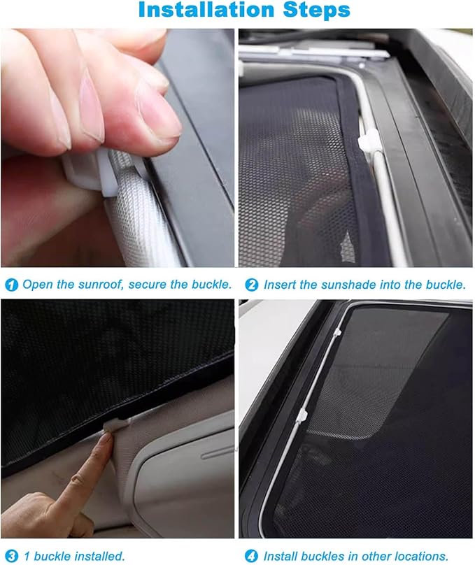 Car Sunroof Compatible with Tiguan 2016-2010 5-Door SUV, Foldable Glass Roof Sunshade with Storage Bag, Sunshade Roof Heat Insulation Sun Protection Roof Sunshade Interior Sunroof Shade