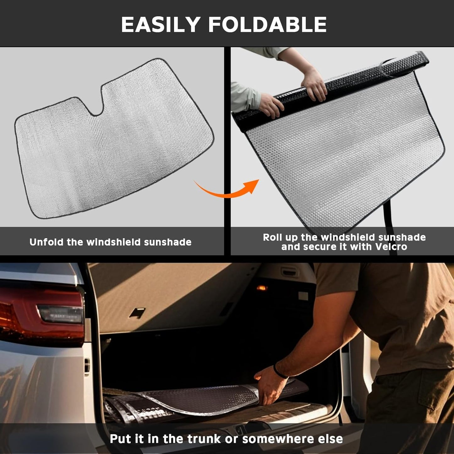Windshield Sun Shade for Toyota Camry 2012-2017 - 5-Layer Bubble Foldable Front Window Shade Sun Visor Accessories - Blocks Heat & UV Rays
