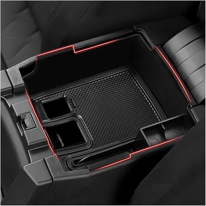 Autorder Center Console Organizer for 2019-2026 Toyota Corolla/ 2022-2026 Corolla Cross Accessories Car Armrest Storage Box Middle Console Tray Container with Non-Slip Silicone Mats