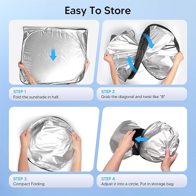 KUST Windshield Sun Shade for Ford F150 2009-2014 F-150 Accessories Window Sunshade Sun Protector Foldable Block UV Rays Keep Car Cooler