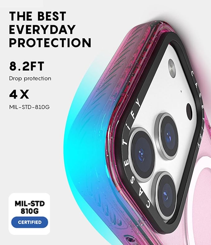 CASETiFY Impact iPhone 17 Pro Max Case [Slim/Compatible with Magsafe / 8.2 ft. 4X Military Grade Drop Protection] - Bows - Clear Black