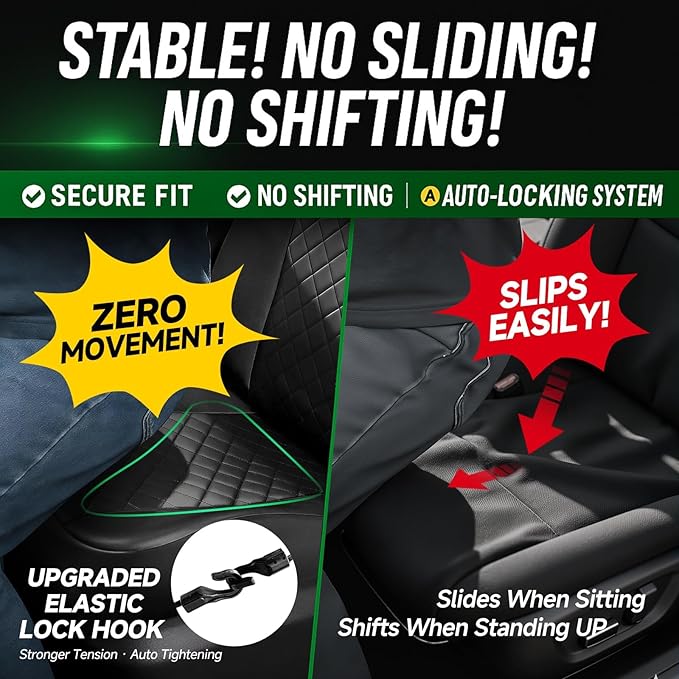 GIANT PANDA Air Cool Mesh Truck Car Seat Cover Custom Fit Ford F150 2009-2026,2017-2026 F250 F350 Super Duty Crew Cab SuperCrew SuperCab,Breathable Cooling,with Leather Back Pannel(Black