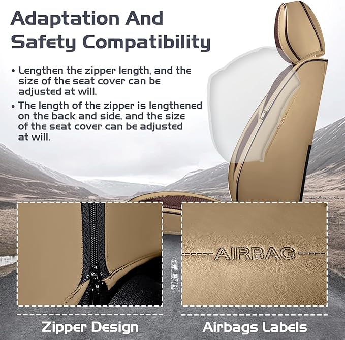 Truck Seat Covers for Ford Bronco 2021-2026, Waterproof Premium Leather Full Coverage Car Seat Cover, Muscle Sport Style Auto Interior Seat Cover Sets (Full Set/Brown Coffee)