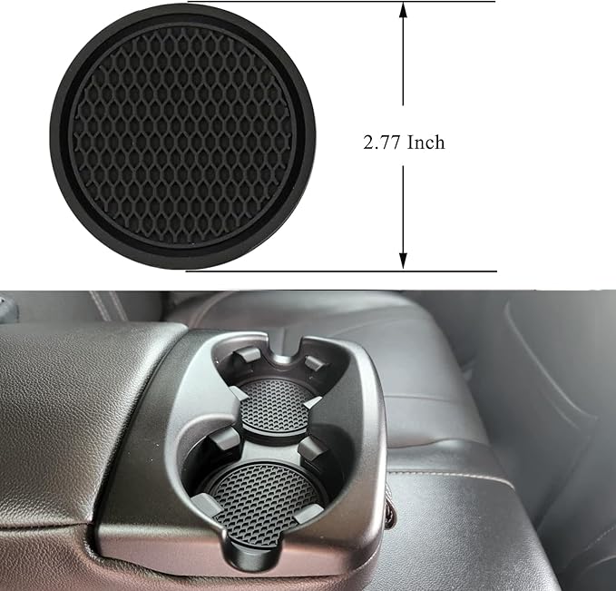 Car Seat Gap Filler Organizer Compatible with Volvo Xc90 Accessories Seat Gap Plug Blocker with Storage Slot Non-Slip Car Cup Holder Coaster Black