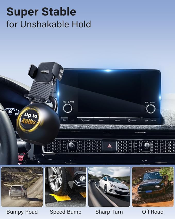 Car Phone Holder for Toyota Corolla/Corolla Hatchback 2019-2026/Corolla Cross 2022-2026 Accessories 8-Inch Screen Fixed Clip, Automobile Cradles Phone Mount, Cell Phone Base Not Block Air Vent