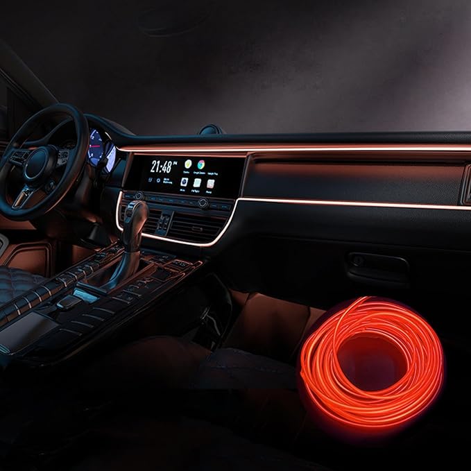 Car Interior Lights for Skoda Octavia Kamiq Karoq Kodiaq Superb Yeti Scout LED Car Interior Atmosphere Lamp Car Ambient Lighting Kits,Red