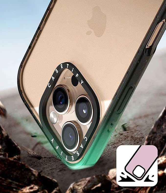 CASETiFY Impact iPhone 15 Pro Case [4X Military Grade Drop Tested / 8.2ft Drop Protection/Compatible with Magsafe] - Lisbon Love Summer Flowers Clear - Clear Black