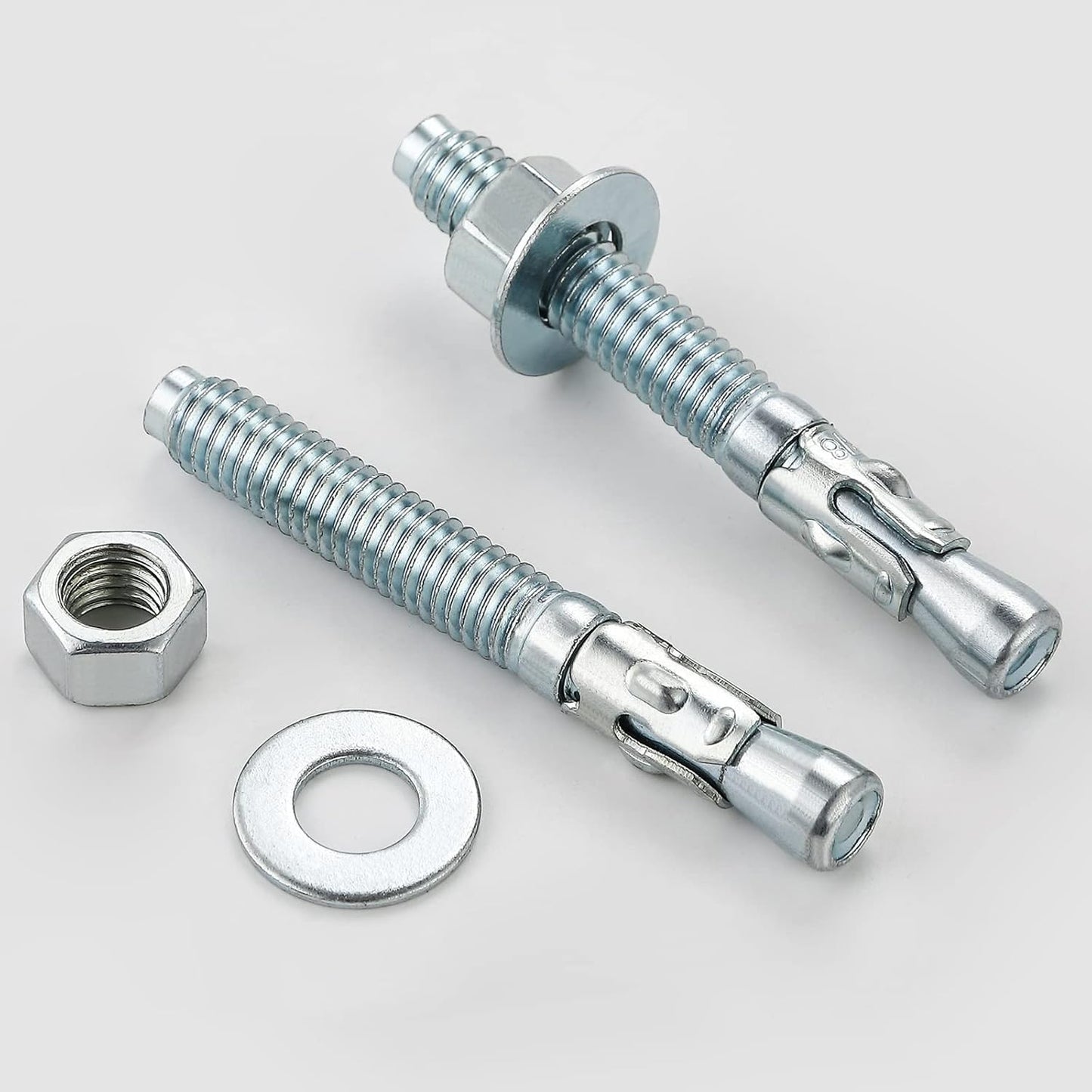 1/2x7" 50Pcs Inch Standard Fasteners for Heavy-Duty Zinc Wedge Anchors for Cement and Concrete