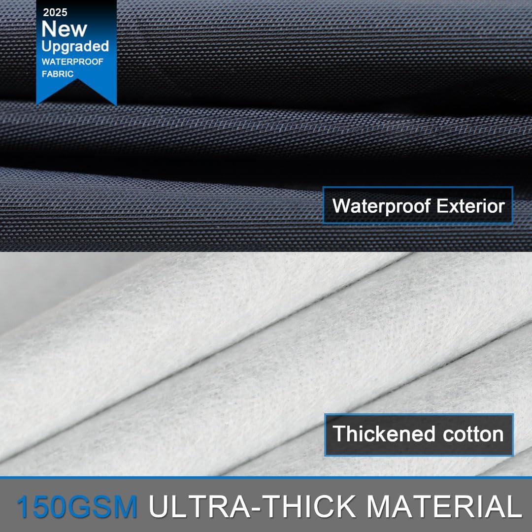 Toyota Tundra Truck Cover Custom Fit 1999-2021 Double Cab/CrewMax Cab SB (5.5'-6.5') With Door Zipper, 12 Layers Full Exterior Pickup Truck Cover Waterproof All Weather,Wind Dust Sun and UV Protector.