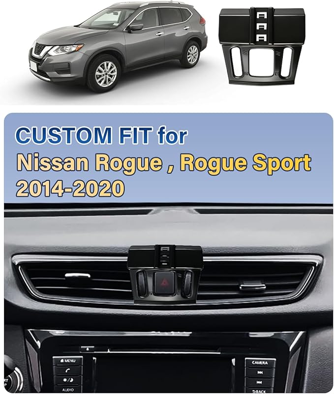 SKYLOTEC Car Phone Holder for Nissan Rogue/Rogue Sport 2014 2015 2016 2017 2018 2019 2020 Accessories Automobile Cradles Phone Mount, Cell Phone Base Not Block Air Vent