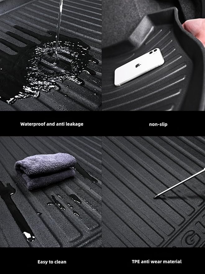 Cargo Liners Fits Jeep Compass 2017-2022 Rear Trunk Floor Mats 3D Boot Tray All-Weather TPE Black