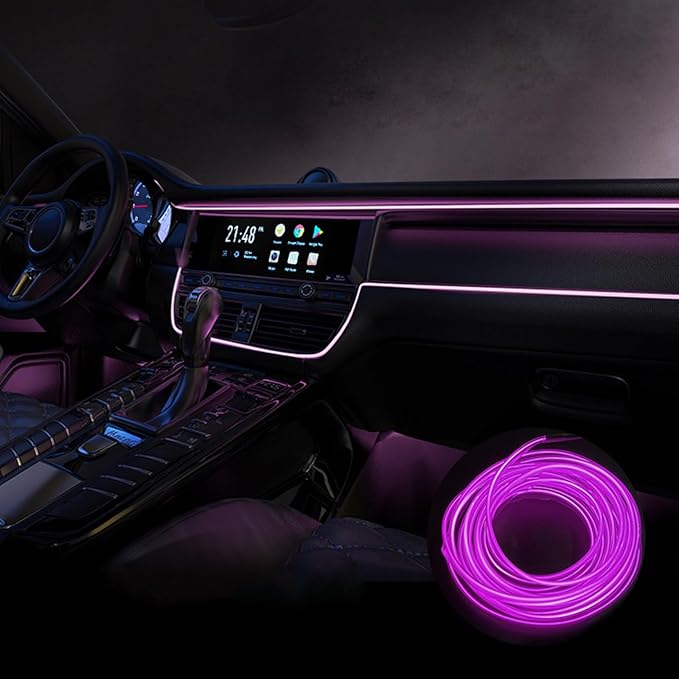 Car Interior Lights for Lexus is/HS/ES/LS/GS/HS/LM/UX/NX/RZ/RX/TX/GX/LX LED Car Interior Atmosphere Lamp Car Ambient Lighting Kits,Purple