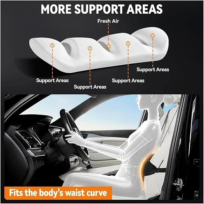 1 Piece Automotive Seat Lumbar Support Pillow for Dodge RAM 1500 2019-2023 2024 2025 2026, Driving Lower Back Cushion Ergonomic Orthopedic Posture Rest