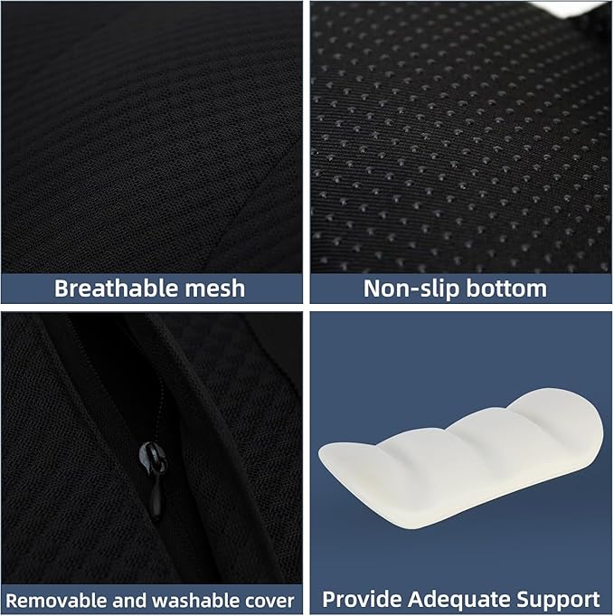 1 Piece Automotive Seat Lumbar Support Pillow for Chevrolet Silverado 2019-2026, Driving Lower Back Cushion Ergonomic Orthopedic Posture Rest
