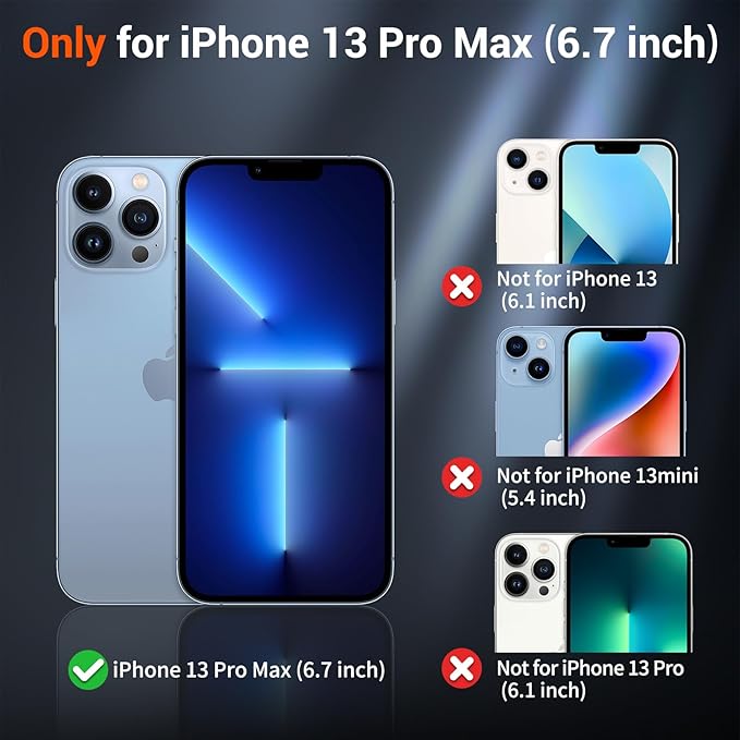 SUPFINE Magnetic for iPhone 13 Pro Max Case (Compatible with MagSafe) (Military Grade Drop Protection) Translucent Matte Shockproof Phone Case,Forest Green