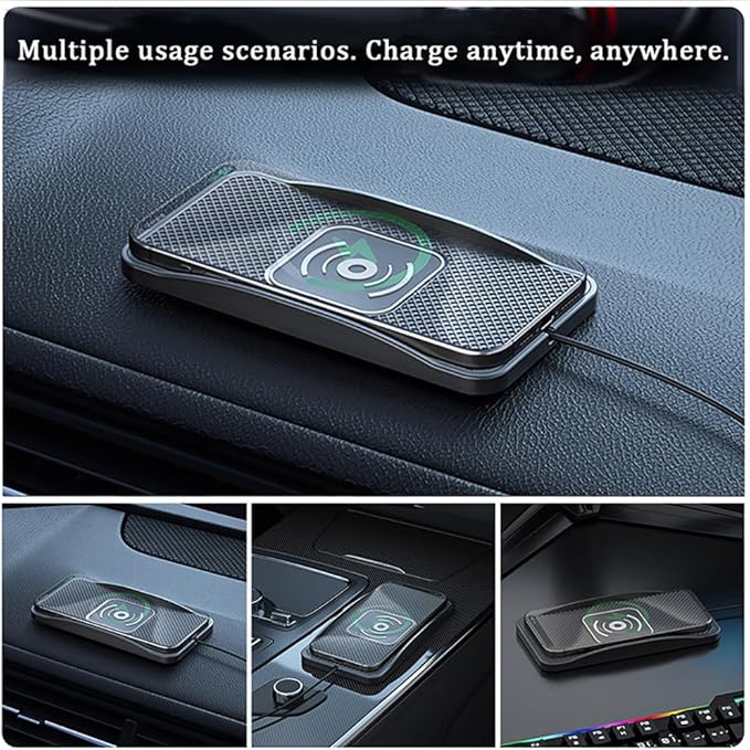 Wireless Car Charger Pad for Mazda CX-50 2023-2026, Type-C/USB 20W Car Wireless Charger Non-Slip Phone Charging Pad Car Accessories,B 30cm Cable USB Plug
