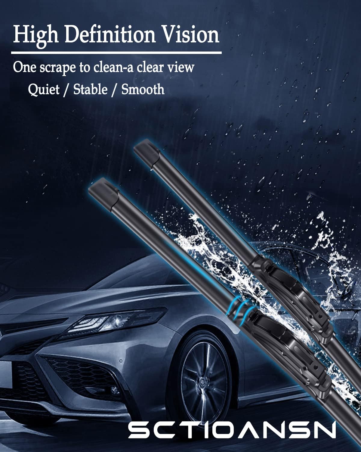 3 Wipers Set for Honda Odyssey 2005-2010, Windshield Wiper Blades Original Equipment Replacement Front and Rear- 26"/22"/14B" (Pack of 3) J- HOOK