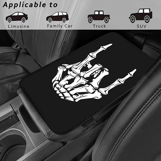 Daisy Butterfly Vehicle Center Console Armrest Cover Pad,Daisy Car Accessories Soft Middle Console Cushion Pad,Auto Arm Rest Mat Decor Daisys Gifts for Women Men Dad for Most Vehicle SUV Truck