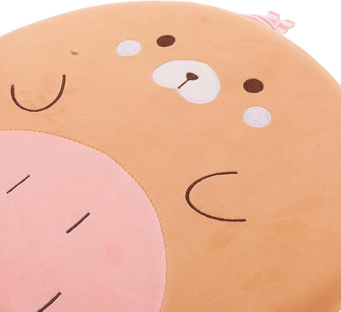 Memory Foam Car Seat Cushion and Office Chair Lumbar Support Pillow, Small Bear Design, Soft Non-Slip Pad for Truck, Wheelchair, and Sofa Use
