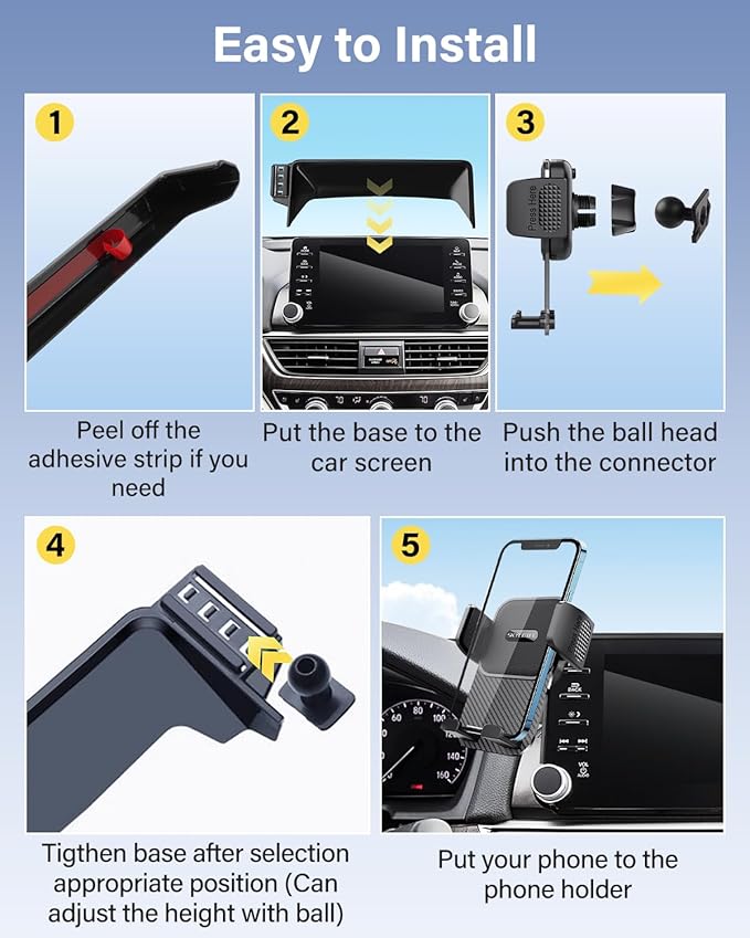 Car Phone Holder for Lexus RX350 RX350L RX450h RX450hL 2020 2021 2022 Accessories 8-Inch Screen Fixed Clip, Automobile Cradles Phone Mount, Cell Phone Base Not Block Air Vent(Not Fit 12.3-Inch)