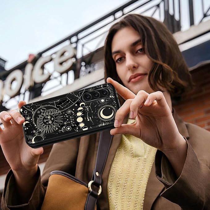 for Samsung Galaxy A36 5G Phone Case - Compatible with MagSafe Women Girls Cute Magnetic Protective Cover Girly Aesthetic Sun Moon Heavy Duty Shockproof Design for Samsung A36 5G Cases 6.7"