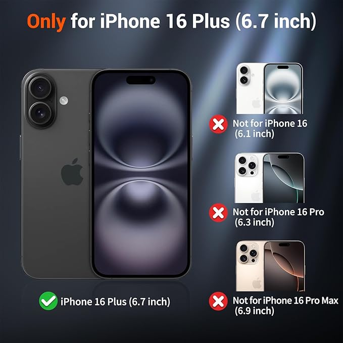 SUPFINE Magnetic for iPhone 16 Plus Case(Compatible with MagSafe) (Military Grade Drop Protection) Slim Translucent Matte Shockproof with Anti-Fingerprint Phone Case,Blue Purple