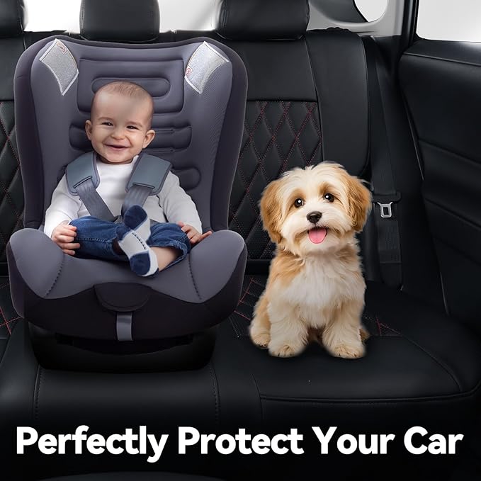 coverdream 2026 Rav4 Seat Covers Custom Fit for 2026 Toyota Rav4 Hybrid (SE,XSE) & PHEV GR Sport SUV,Full Set Luxury Waterproof Leather Car Seat Protector
