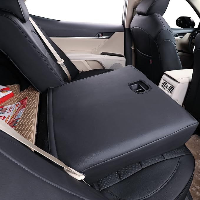 EKR Camry Seat Covers for Toyota Camry XSE,XLE 2025 2026 Waterproof Leather Car Seat Cover Full Set for Trucks SUV-Faux Leather (Black/Gray)