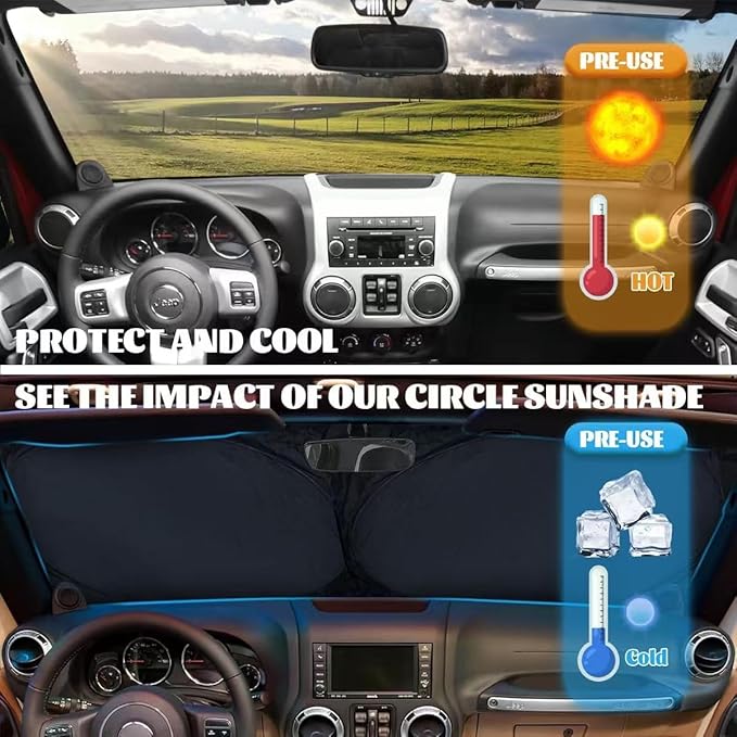 Funny Dog Car Window Sun Shield Cartoon Cute Shiba Sunny Puppy Front Window Sun Shade Blocks UV Rays Sun Visor Protector for Car Sedan Truck SUV Accessories 59" L x 31.5" W