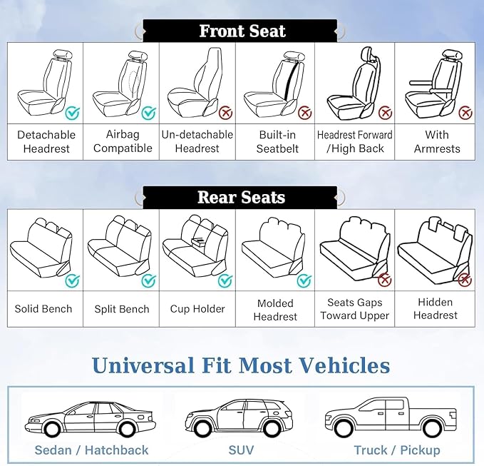 Coverado Pink Seat Covers for Cars, 2 Pack Leather Car Seat Covers, Luxury Waterproof Seat Covers, Front Car Seat Protectors, Driver Car Seat Cushions, Front Seat Covers Universal Fit for Most Cars